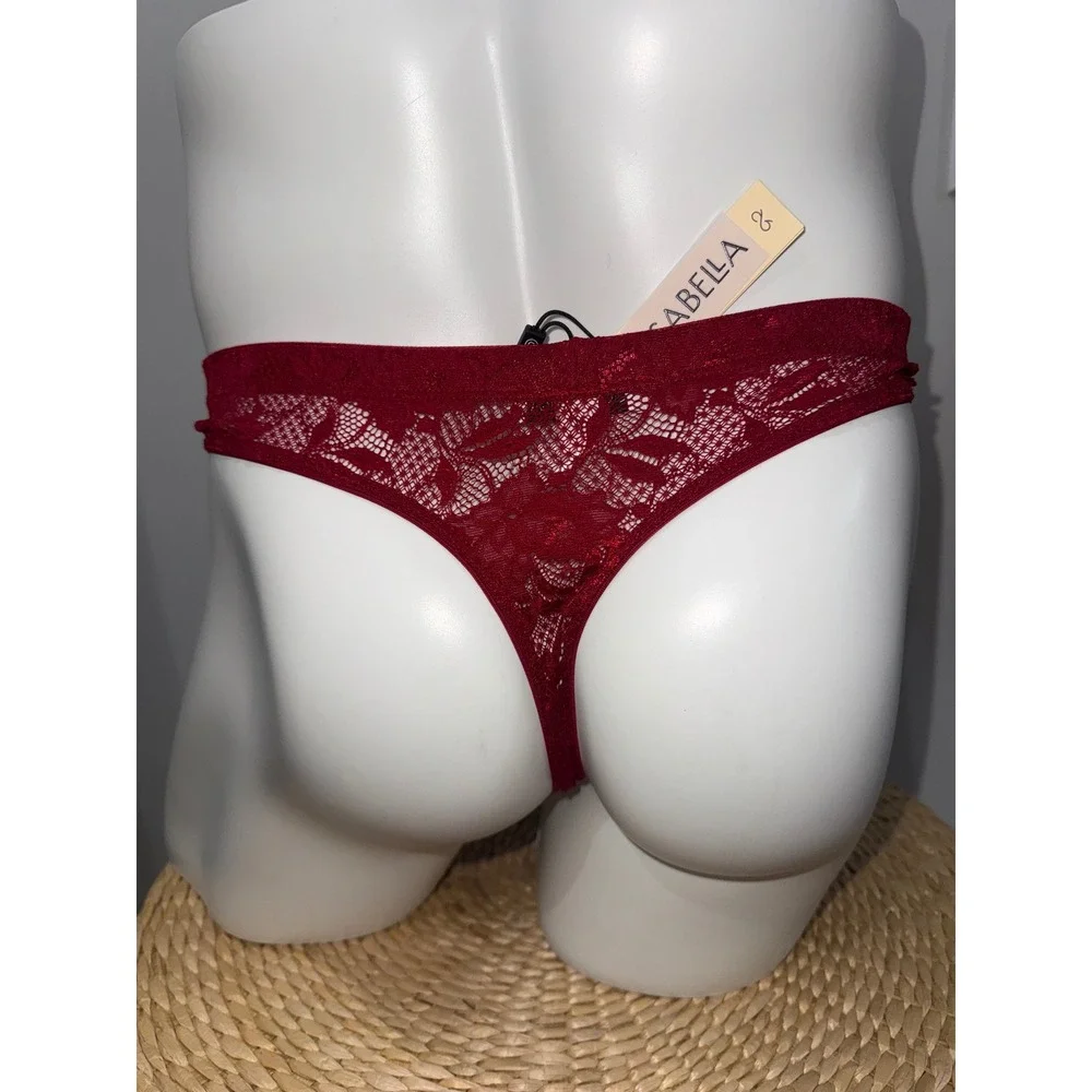 Cosabella Never Say Never‎ Men's Lace G-String Sindoor Red Size S